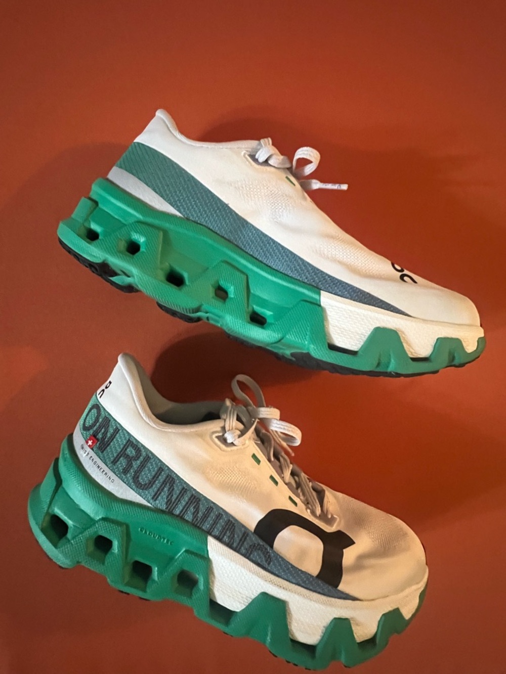 On Running Cloudmonster Sneakers - White & Green